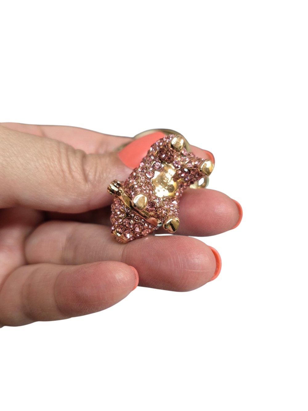 RARR Henri Bendel Crystal Piggy Keychain New - Picture 2 of 5